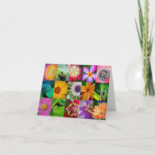 Carte Fleurs et créatures élégantes Motif floral