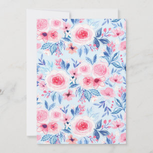 Carte Fleurs et feuilles à l'aquarelle 2