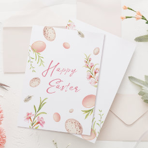 Carte Fleurs Et Oeufs Pâques