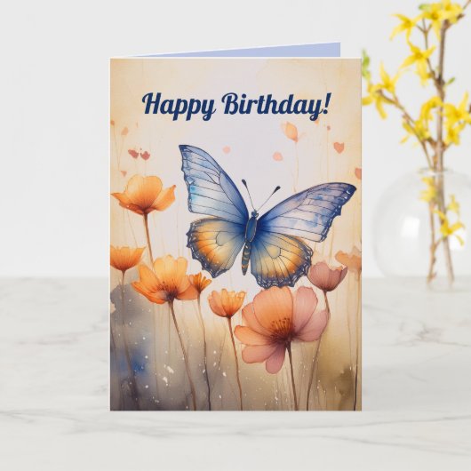 Carte Fleurs et papillon comestibles et modifiables (Fleur jaune)