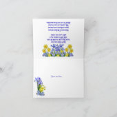 Carte Fleurs et papillons de printemps Texte personnalis (Intérieur)