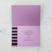Carte Fleurs et rayures violettes Lilac (Intérieur)