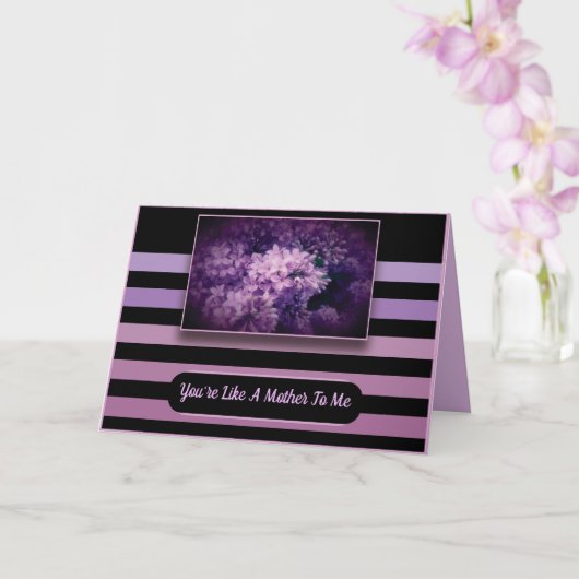 Carte Fleurs et rayures violettes Lilac (Orchidée)