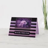 Carte Fleurs et rayures violettes Lilac (Devant)