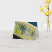 Carte Fleurs et vigne vertes (Fleur jaune)