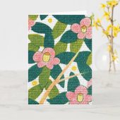 Carte Fleurs et Vignes Élégantes (Fleur jaune)