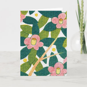 Carte Fleurs et Vignes Élégantes