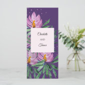 Carte Fleurs Fleur Fleur Violet Oeuvre originale Aquarel (Debout devant)