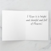 Carte Fleurs Floral Botanical Iris Big Birthday Card (Intérieur)