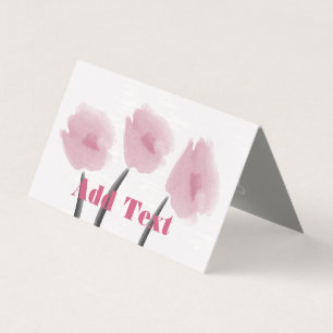 Carte Fleurs florales de pivoine rose mignonne