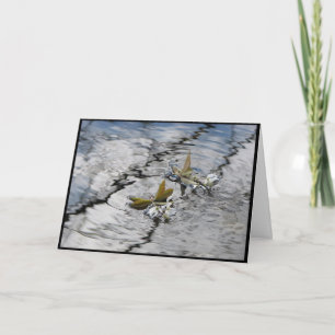 Carte Fleurs flottantes Anniversaire