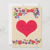 Carte Fleurs Forme cardiaque Saint-Valentin (Dos)