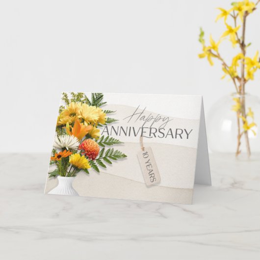 Carte Fleurs fraîches du 10e anniversaire de l'emp (Fleur jaune)