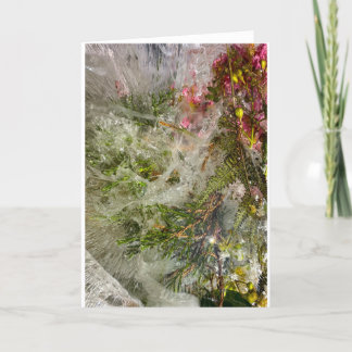 Carte Fleurs glacées,