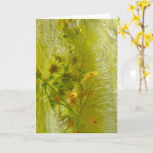 Carte Fleurs glacées, (Fleur jaune)