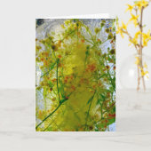 Carte Fleurs glacées, (Fleur jaune)