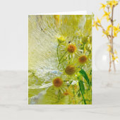 Carte Fleurs glacées, (Fleur jaune)