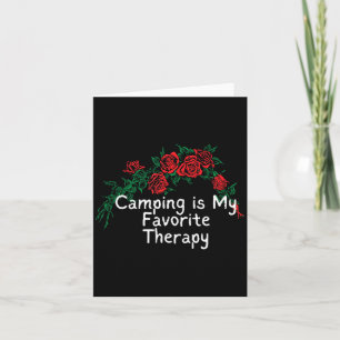 Carte Fleurs graphique rétro rouge camping est favori