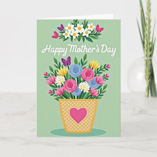 Carte Fleurs Graphiques (Devant)