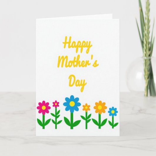 Carte Fleurs Graphiques Vibrantes (Devant)