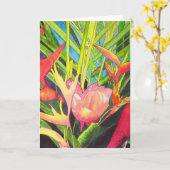 Carte Fleurs hawaïennes (Fleur jaune)