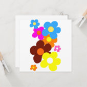 Carte Fleurs Heureuses (Devant/Arrière en situation)