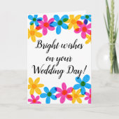 Carte Fleurs hippies brillantes et audacieuses Mariage d (Devant)