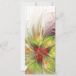 Carte Fleurs imaginaires fractales douces et tendres