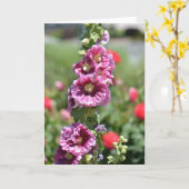 Carte Fleurs inspirées de rose trémière (Fleur jaune)