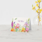 Carte Fleurs irlandaises d'aquarelle (Fleur jaune)