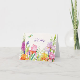 Carte Fleurs irlandaises d'aquarelle