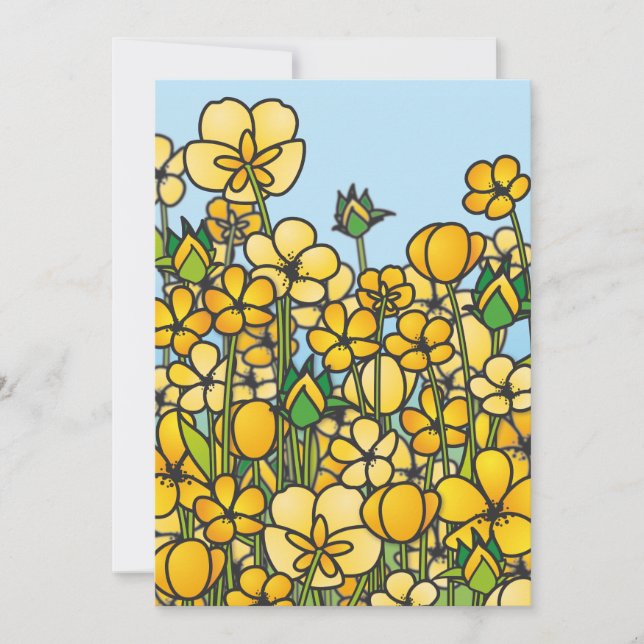 Carte Fleurs jaunes (Devant)