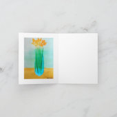CARTE FLEURS JAUNES DANS UN VASE (Intérieur)