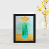 CARTE FLEURS JAUNES DANS UN VASE (Fleur jaune)