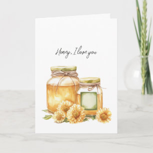 Carte Fleurs Jaunes de Miel Je t'aime