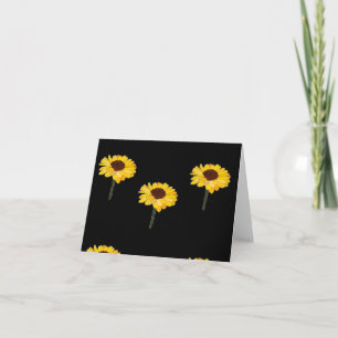 Carte Fleurs jaunes sur le noir
