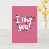 Carte Fleurs Je T'Aime (Fleur jaune)