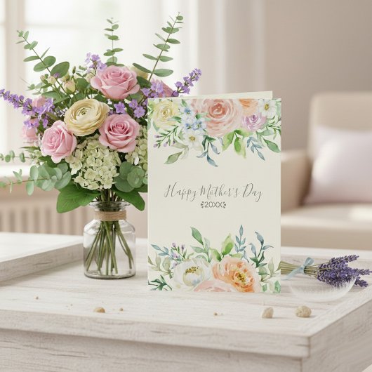 Carte Fleurs Joyeuse Fête des Mères