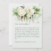 Carte Fleurs légères Juifs Chuppah Hébreu (Dos)