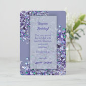 Carte Fleurs Lilac Anniversaire la plus heureuse (Debout devant)