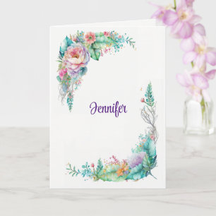 Carte Fleurs magnifiques Ajouter Message d'anniversaire