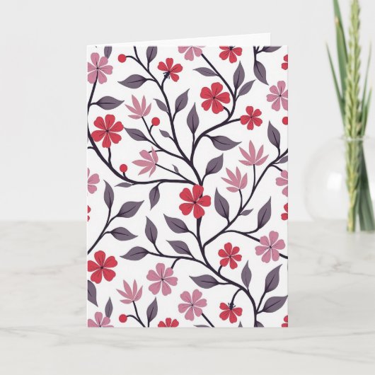 Carte Fleurs Maman Jour Vignes Fleurs (Devant)