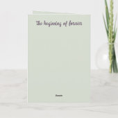 Carte Fleurs mariage Félicitations vert violet (Dos)