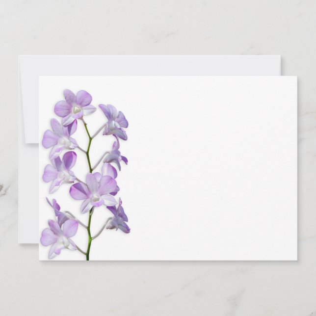 Carte Fleurs mauves douces (Devant)
