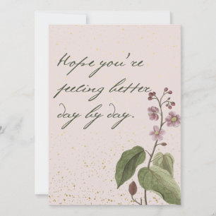 Carte Fleurs mauves et roses douces avec message