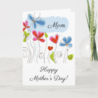 Carte Fleurs mignonnes pour maman le jour de la Mère