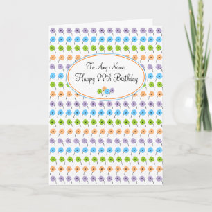 Carte Fleurs minuscules à tout âge Anniversaire