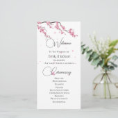 Carte Fleurs modernes de cerisier Sakura rose (Debout devant)