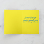 Carte Fleurs modifiables Floral Anniversaire (Intérieur)