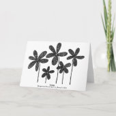 Carte Fleurs - Noir et Blanc (Dos)
